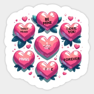 Valentine's Day Hearts Sticker